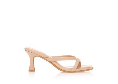 Mules nude με λεπτά λουράκια NUDE - Tsoukalas - 