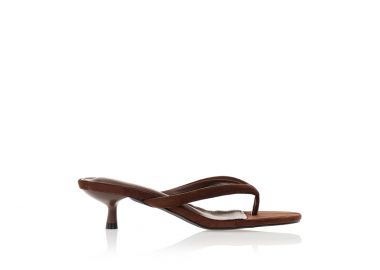 Mules πέδιλα σουέτ καφέ ΚΑΦΕ - Tsoukalas - 