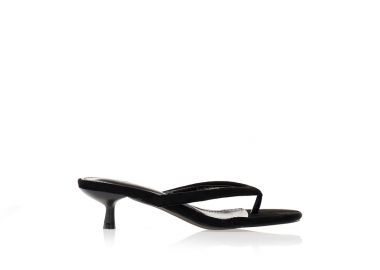 Mules πέδιλα σουέτ μαύρα ΜΑΥΡΟ - Tsoukalas - 