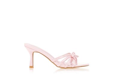 Mules ροζ πέδιλα με φιογκάκι ΡΟΖ - Tsoukalas - 