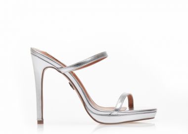 Mules TSOUKALAS ασημί δερματίνη με φιάπα ΑΣΗΜΙ - Tsoukalas - 