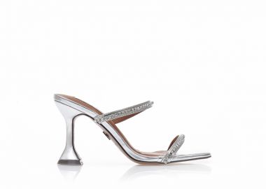 Mules TSOUKALAS ασημί δερματίνη με στρας ΑΣΗΜΙ - Tsoukalas - 