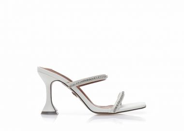 Mules TSOUKALAS λευκά δερματίνη με στρας ΛΕΥΚΟ - Tsoukalas - 