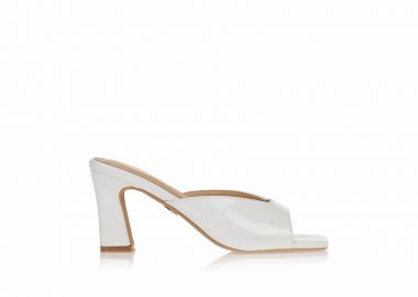 Mules TSOUKALAS λευκά με χοντρό τακούνι ΛΕΥΚΟ - Tsoukalas - 