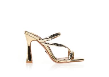 Mules TSOUKALAS με ανάγλυφα λουράκια ΧΡΥΣΟ - Tsoukalas - 