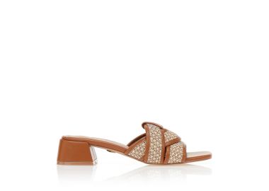 Mules TSOUKALAS με ψάθινη φάσα ΚΑΜΕΛ - Tsoukalas - 