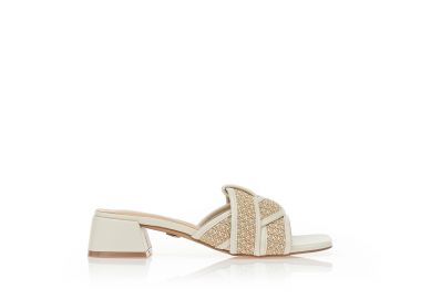 Mules TSOUKALAS με ψάθινη φάσα ΜΠΕΖ - Tsoukalas - 