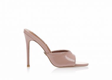 Mules TSOUKALAS nude λουστρίνι με λεπτό τακούνι NUDE - Tsoukalas - 