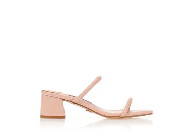 Mules TSOUKALAS ροζ δερματίνη NUDE - Tsoukalas - 