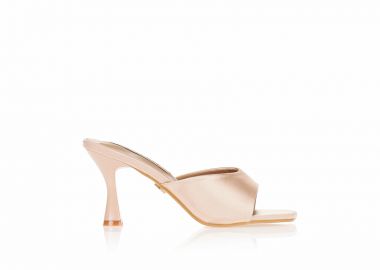 Mules TSOUKALAS σατέν NUDE - Tsoukalas - 
