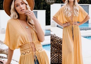 must have bohemian καφτάνι Beliz yellow - PerfectDress.gr - 