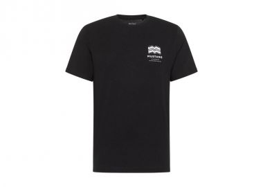 Mustang Ανδρικό T-shirt Κοντομάνικο Μαύρο 10138044142 - Mustang - 