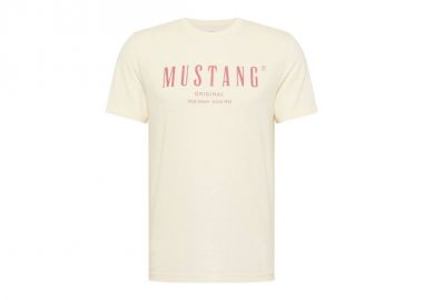 Mustang Ανδρικό T-shirt Κοντομάνικο Μπεζ 1013802-8001 - Mustang - 