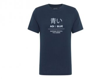 Mustang Ανδρικό T-shirt Κοντομάνικο Navy Μπλε 10135225330 - Mustang - 