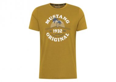 Mustang Ανδρικό T-shirt Κοντομάνικο Πράσινο 10125206370 - Mustang - 