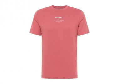 Mustang Ανδρικό T-shirt Κοντομάνικο Ροζ 10138068268 - Mustang - 