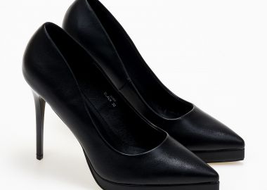 Μυτερές γόβες στιλέτο με λεπτή φιάπα - Μαύρο - Issue - 