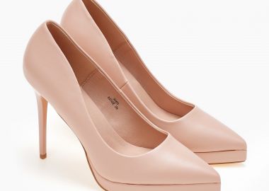 Μυτερές γόβες στιλέτο με λεπτή φιάπα - Μπεζ - Issue - 