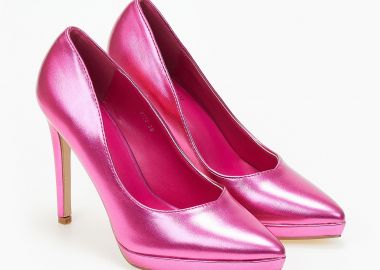 Μυτερές γόβες stiletto με λεπτή φιάπα - Φούξια - Issue - 