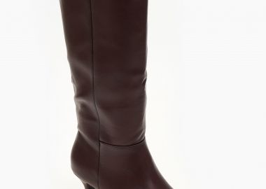 Μυτερές μπότες με χαμηλό τακούνι - Μπορντώ - Issue - 