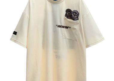 MWM Unisex Vanguards Dog T-Shirt – Μπεζ -MW082020619-BEIGE - Mod Wave Movement - 