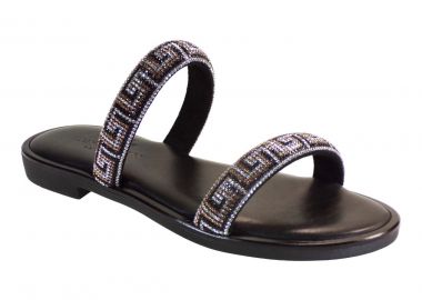 Myconian Greek Sandals Γυμαικεία Παπούτσια Πέδιλα 2161 Μαύρο - Myconian Greek Sandals - 