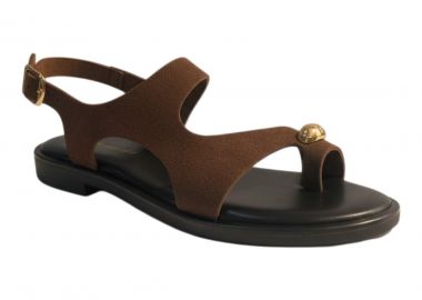 Myconian Greek Sandals Γυναικεία Παπούτσια Πέδιλα 21176 Καφέ - Myconian Greek Sandals - 