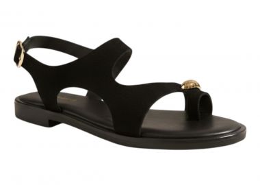 Myconian Greek Sandals Γυναικεία Παπούτσια Πέδιλα 21176 Μαύρο - Myconian Greek Sandals - 