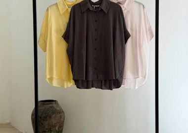 NADY πουκαμίσα οversized καφέ - SOU - 