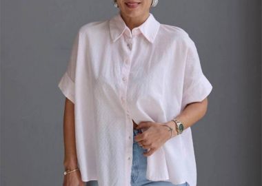 NADY πουκαμίσα οversized ροζ - SOU - 