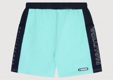 Nautica ανδρικό μαγιό σορτς με διχρωμία και λογότυπο 