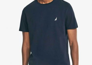Nautica ανδρικό T-shirt με κεντημένο λογότυπο Classic Fit - VR8100 Μπλε Σκούρο - NAUTICA - 