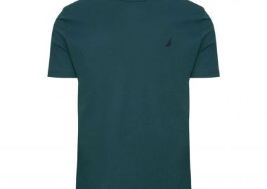 Nautica ανδρικό T-shirt με κεντημένο λογότυπο Classic Fit - VR8100 Πετρόλ - NAUTICA - 