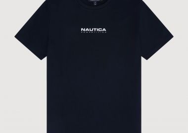 Nautica ανδρικό T-shirt με λογότυπο και graphic print στο πίσω μέρος 
