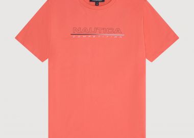 Nautica ανδρικό T-shirt με λογότυπο και graphic print στο πίσω μέρος 