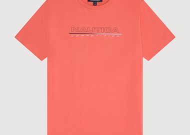Nautica ανδρικό T-shirt με λογότυπο και graphic print στο πίσω μέρος 