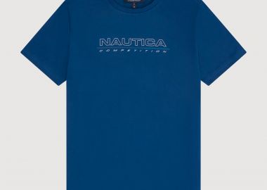 Nautica ανδρικό T-shirt με λογότυπο και graphic print στο πίσω μέρος 