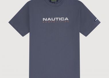 Nautica ανδρικό T-shirt με λογότυπο και graphic print στο πίσω μέρος 