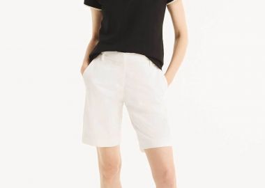 Nautica γυναικεία βερμούδα chino Classic Fit - 45B702 Λευκό - NAUTICA - 