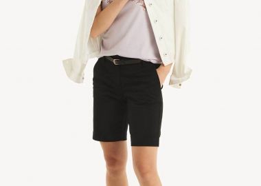 Nautica γυναικεία βερμούδα chino Classic Fit - 45B702 Μαύρο - NAUTICA - 