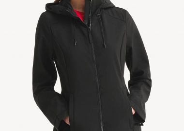 Nautica γυναικείο αδιάβροχο μπουφάν με κουκούλα Classic Fit - 117004742 Μαύρο - NAUTICA - 