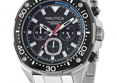 NAUTICA NCT Bluesail Chronograph - NAPBSF406, Silver case with Stainless Steel Bracelet - Nautica - 
