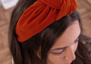 NERINA ARANCIA VELVET HEADBAND - fashionroom - 