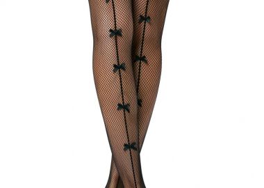 NET TIGHTS WITH MINI BOWS - fashionroom - 