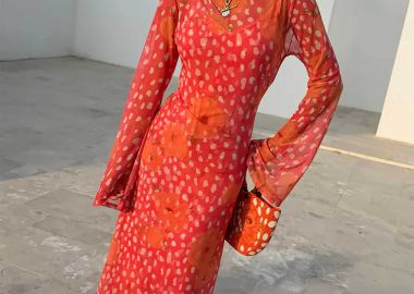 Never Fully Dressed γυναικείο maxi φόρεμα με print 