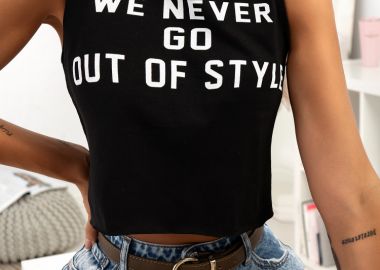 NEVER GO BLACK TANK TOP - sense-shop - 