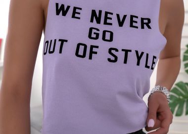 NEVER GO PURPLE TANK TOP - fashionroom - 