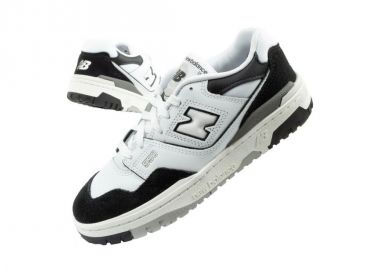New Balance 550 youth sports shoes sneakers leather fashionable black white - New balance - 