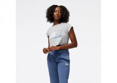 New Balance Γυναικείο Αθλητικό T-shirt Γκρι WT31817AG - New balance - 