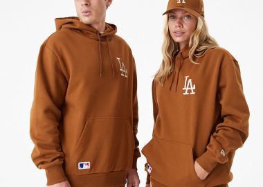 NEW ERA LA DODGERS LEAGUE ESSENTIAL OVERSIZED HOODIE ΚΑΦΕ - NEW ERA - 
